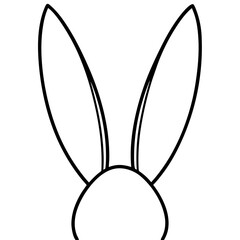 Bunny ears vector, a modern bunny ears icon art design, black vector of a bunny ears outline, simple bunny ears art, a set of bunny ears icons isolated