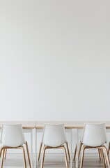 A minimalist school classroom background with an empty frame for text