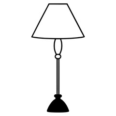 Obraz premium Desk lamp vector, a modern desk lamp icon art design, black vector of a desk lamp outline, simple desk lamp art, a set of desk lamp icons isolated