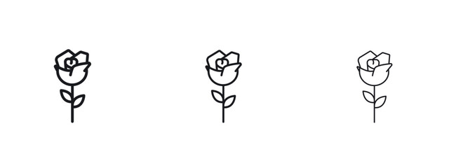 Tulip icon logo vector template. Simple style icons