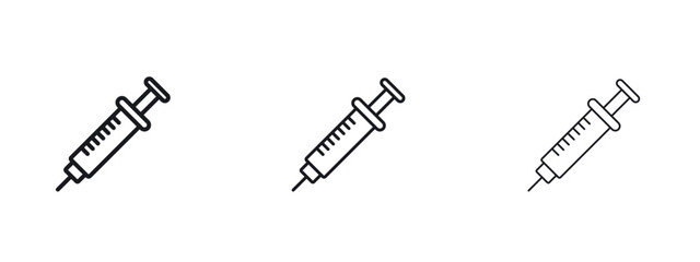 Syringe icon logo vector template. Simple style icons