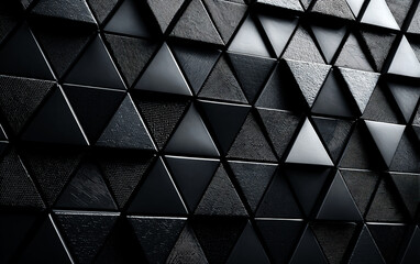 Fototapeta premium Geometric black triangular pattern with modern design elements