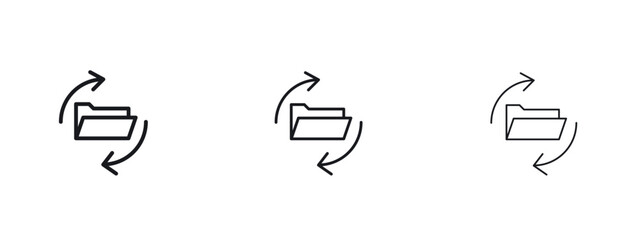 Synchronization icon logo vector template. Simple style icons