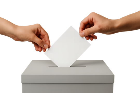 hand holding vote voting in the ballot box