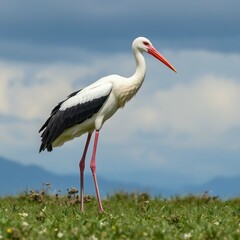 Obraz premium white stork ciconia