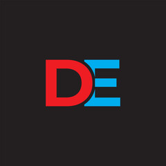 DE typography logo