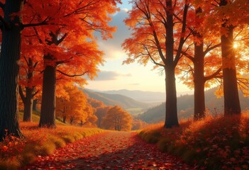 vibrant autumn trees showcasing transformation through changing climate spectacle colors textures, leaves, foliage, nature, forest, orange, yellow, red