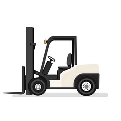 Illustration of a forklift truck for construction work and industrial purposes