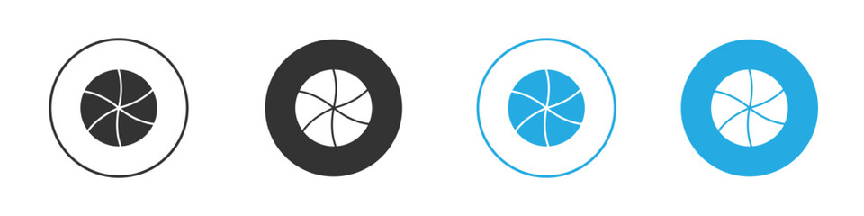 Volleyball ball icon vector design pack. symbol logo.