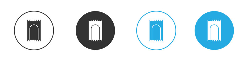 Prayer rug icon vector design pack. symbol logo.