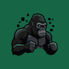 Fototapeta premium Powerful Gorilla Mascot Illustration.