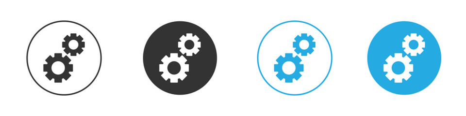 Gear icon vector design pack. symbol logo.