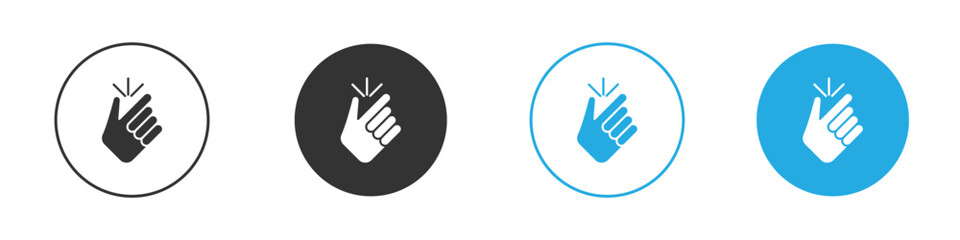 Finger snapping icon vector design pack. symbol logo.