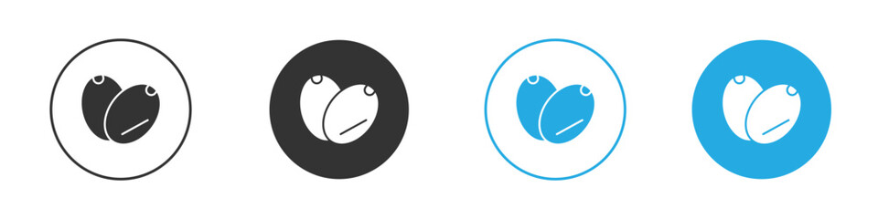 Dry fruit icon vector design pack. symbol logo.