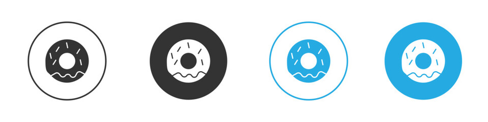 Doughnut icon vector design pack. symbol logo.