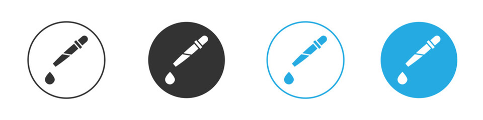 Dropper pipette icon vector design pack. symbol logo.