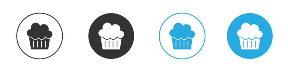 Cupcake icon vector design pack. symbol logo.