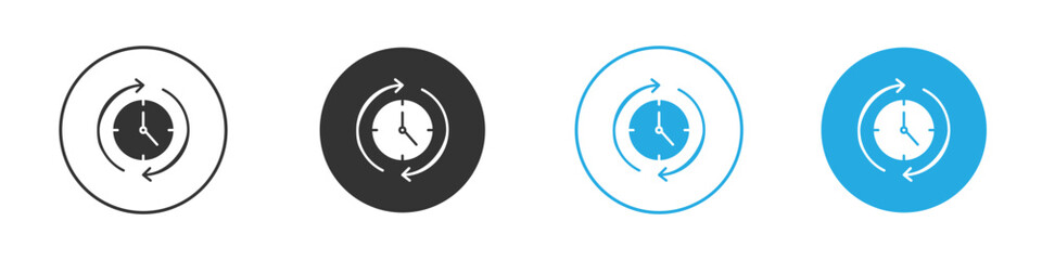 Course of time icon vector design pack. symbol logo.