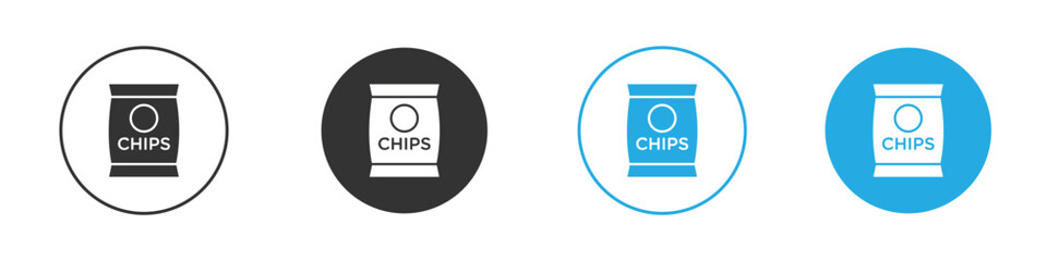 Chips icon vector design pack. symbol logo.