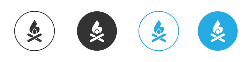 Bonfire icon vector design pack. symbol logo.