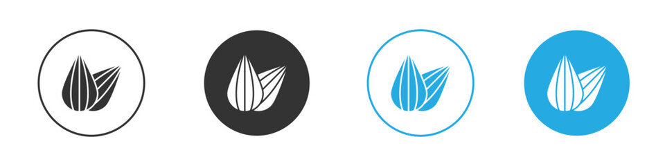 Almond icon vector design pack. symbol logo.