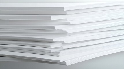 A stack of white paper sheets.