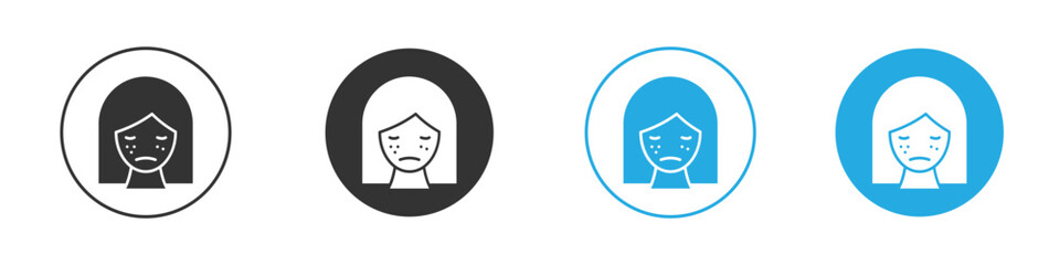 Acne icon vector design pack. symbol logo.
