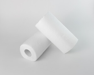 two rolls of paper towels