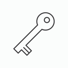 key icon stroke liner version on white background