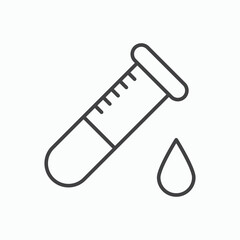 Test tube icon stroke liner version on white background