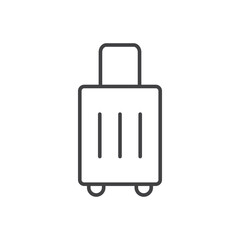 Suitcase icon stroke liner version on white background