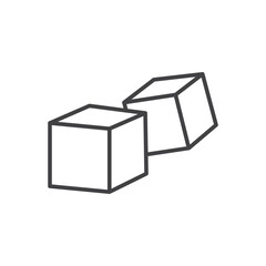 Sugar icon stroke liner version on white background