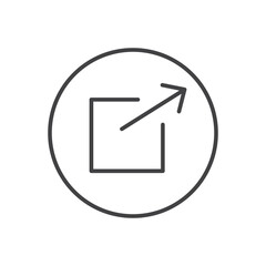 Share icon stroke liner version on white background