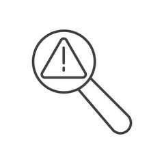 Risk analysis icon stroke liner version on white background