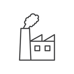 Pollution icon stroke liner version on white background
