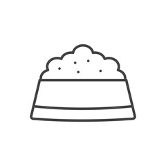Pet food icon stroke liner version on white background