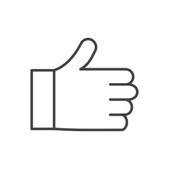 Like icon stroke liner version on white background