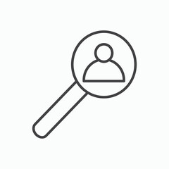 Hiring icon stroke liner version on white background