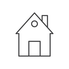 Home icon stroke liner version on white background