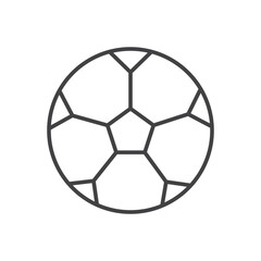 Obraz premium Football icon stroke liner version on white background