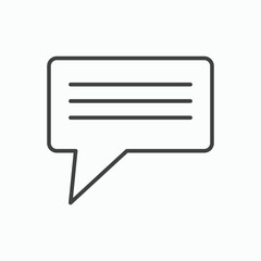 Chat icon stroke liner version on white background