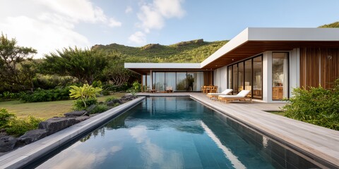 Obraz premium Large house with a pool and a patio