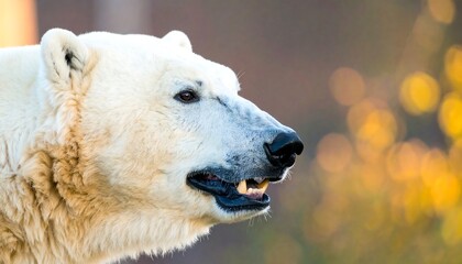 Polar bear profile portrait