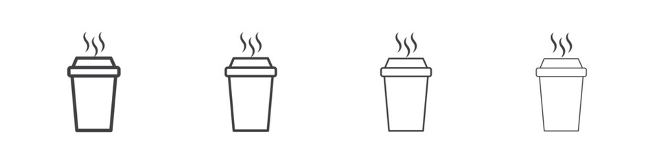 coffee cup icons vector graphics for web designs