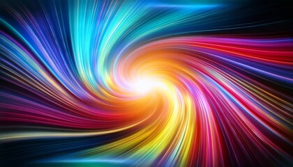Obraz premium abstract tunnel of light in vibrant colors with swirling motion