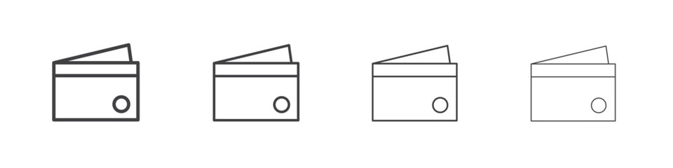 Wallet icons vector graphics for web designs