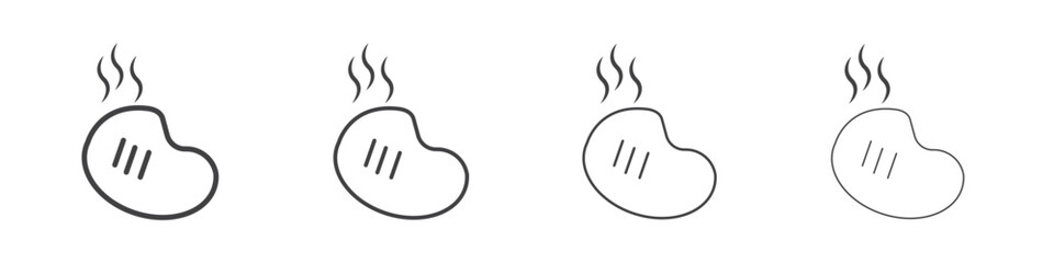 Obraz premium Steak icons vector graphics for web designs