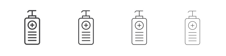 Sanitizer icons vector graphics for web designs