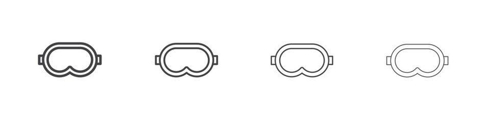 Obraz premium Safety goggles icons vector graphics for web designs