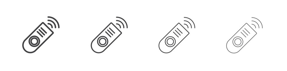 Remote control icons vector graphics for web designs